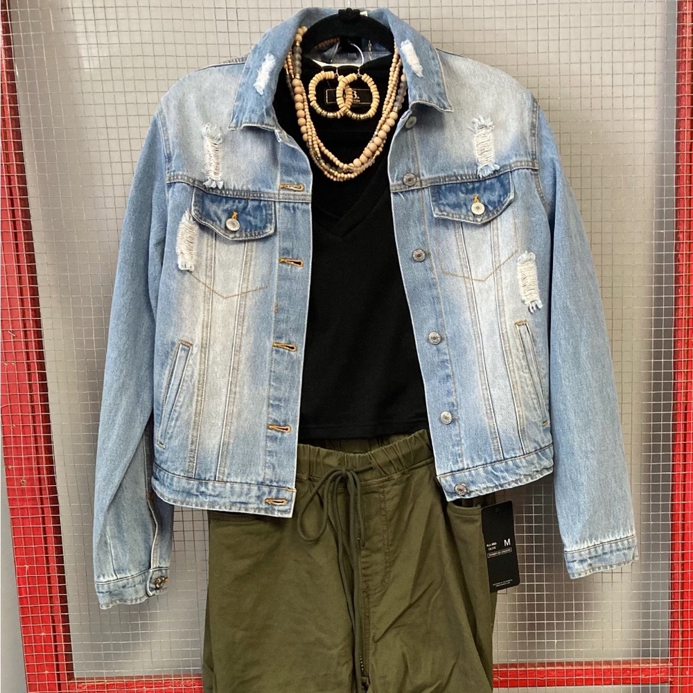 Distressed Denim Jacket